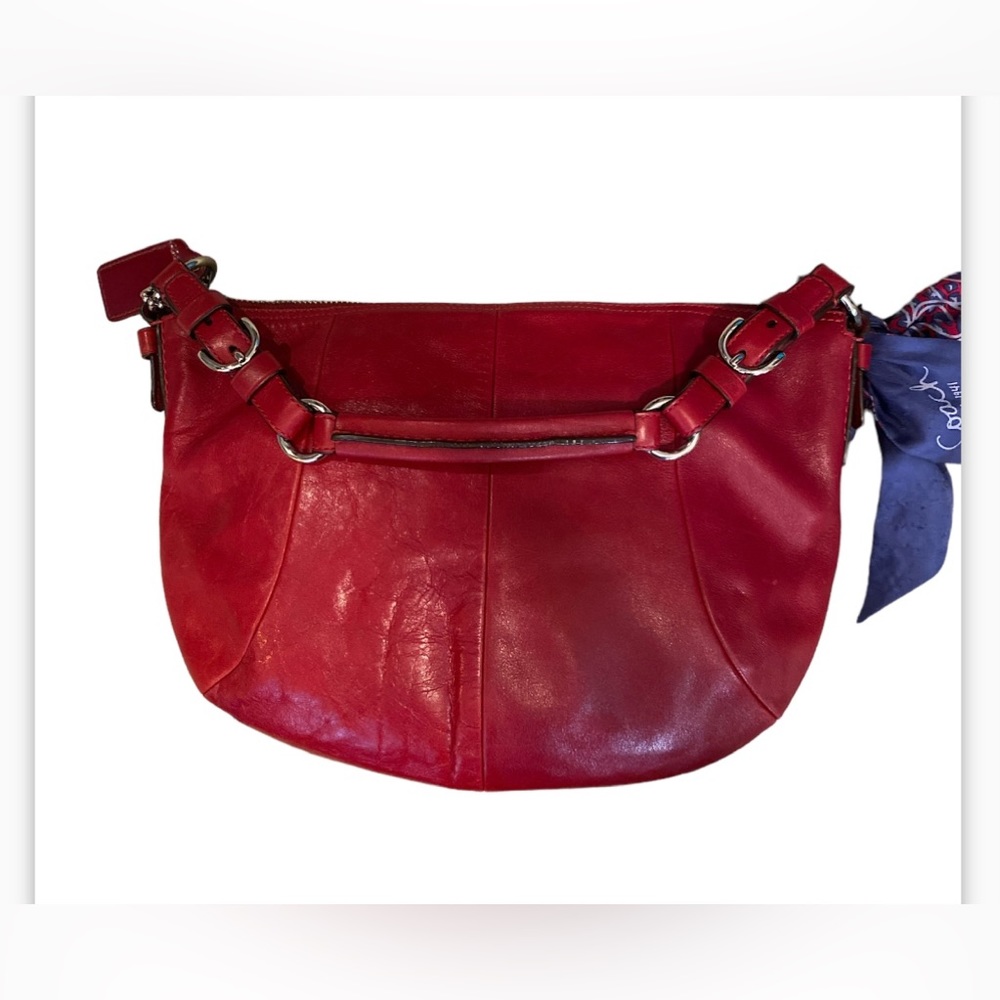 Vintage Coach 12683 EST. 1941 Red Hobo Purse. Beautiful Condition!🥰 - Picture 5 of 9